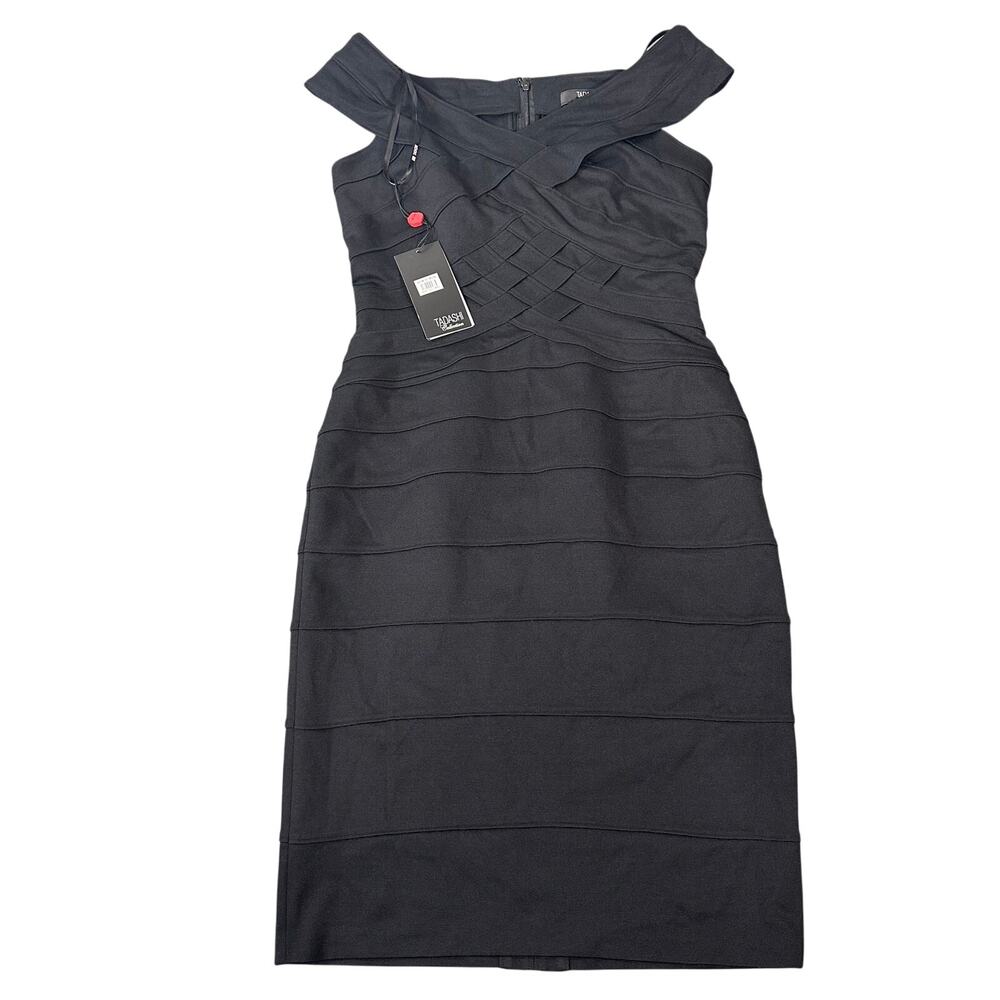 Tadashi Collection Women's Black Bandage Bodycon Dress Size M